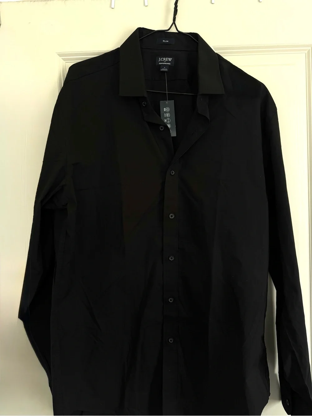 J. Crew Black Slim Performance Dress Shirt